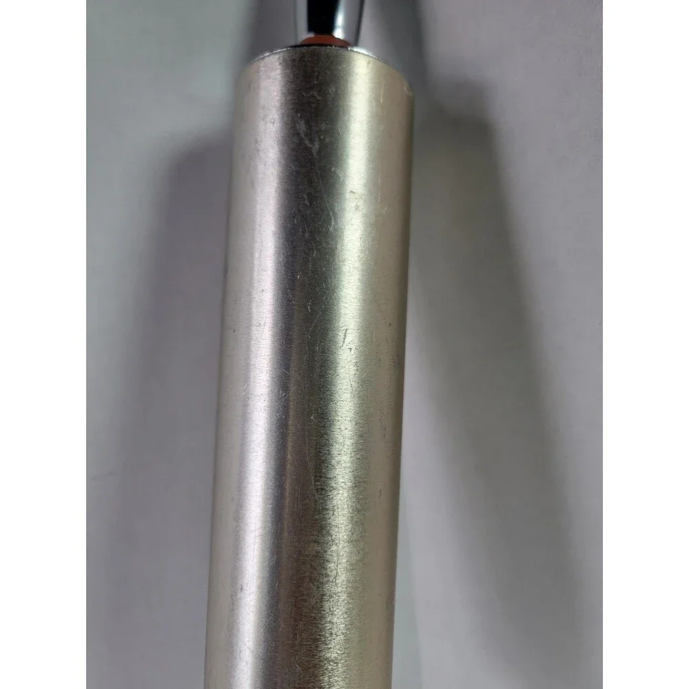Vintage MCM Gold Anodized Aluminum Rolling Pin Chrome Handles 1950s 1960s
